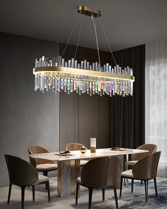 WOMO Long Oval Crystal Chandelier-WM2485c - Image 5
