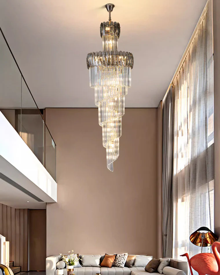 WOMO Cascading Crystal Chandelier-WM2387 - Image 10