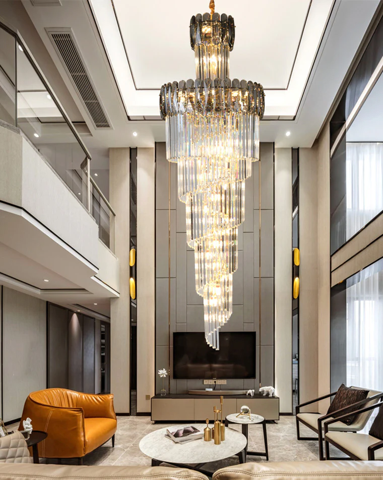 WOMO Cascading Crystal Chandelier-WM2387 - Image 11