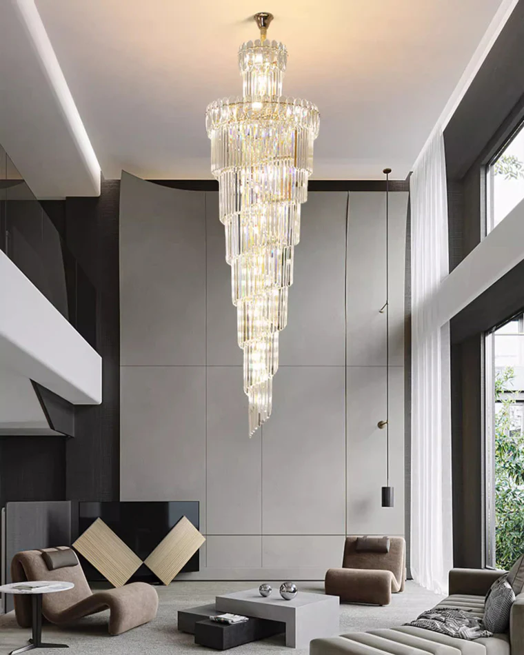 WOMO Cascading Crystal Chandelier-WM2387 - Image 12