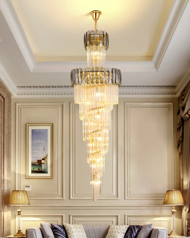 WOMO Cascading Crystal Chandelier-WM2387 - Image 13