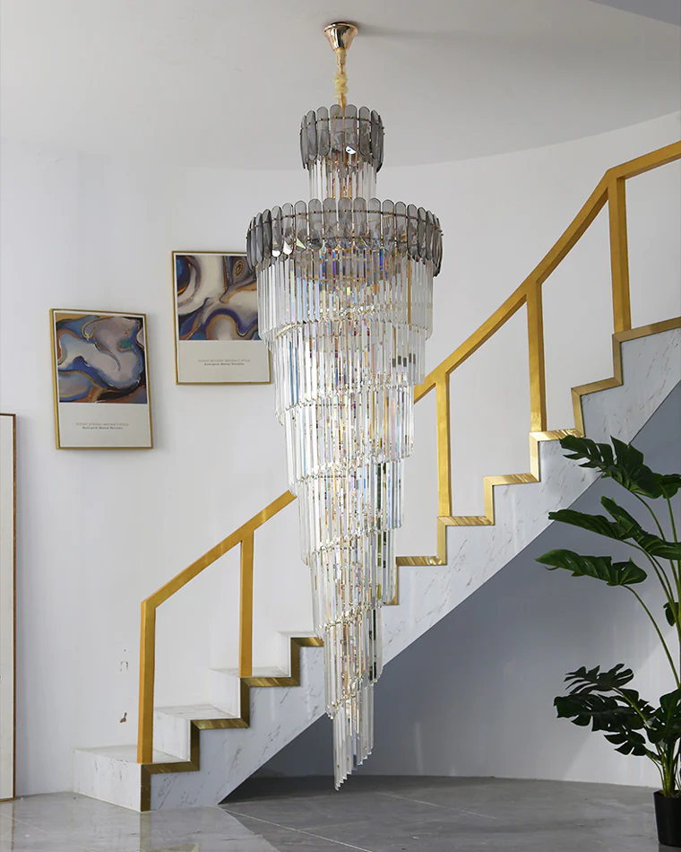 WOMO Cascading Crystal Chandelier-WM2387 - Image 14