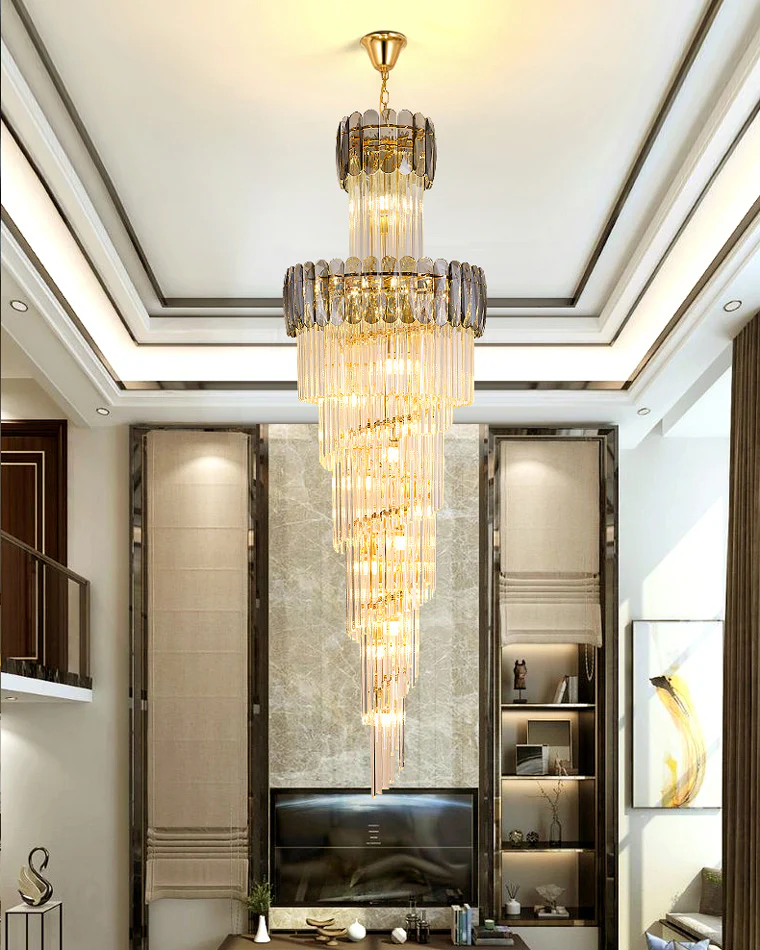WOMO Cascading Crystal Chandelier-WM2387 - Image 15