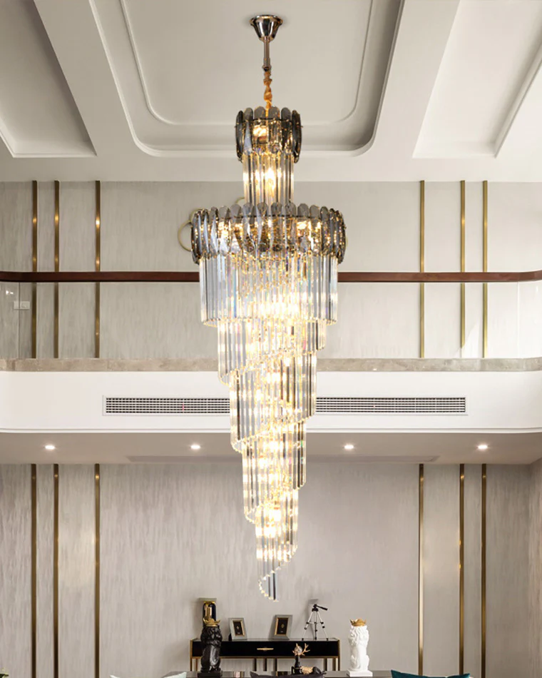 WOMO Cascading Crystal Chandelier-WM2387 - Image 18
