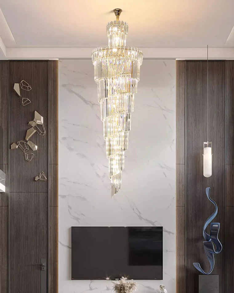 WOMO Cascading Crystal Chandelier-WM2387 - Image 19
