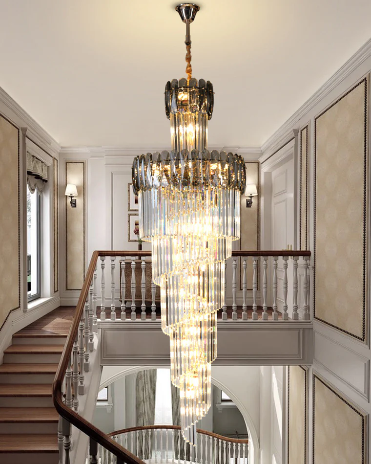 WOMO Cascading Crystal Chandelier-WM2387 - Image 20