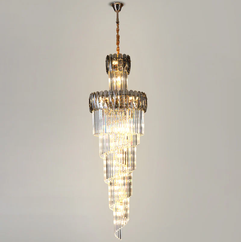 WOMO Cascading Crystal Chandelier-WM2387 - Image 28