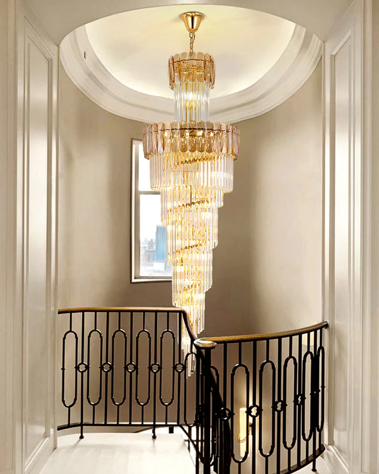 WOMO Cascading Crystal Chandelier-WM2387 - Image 3