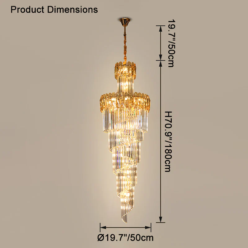 WOMO Cascading Crystal Chandelier-WM2387 - Image 34