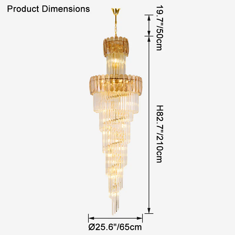 WOMO Cascading Crystal Chandelier-WM2387 - Image 36