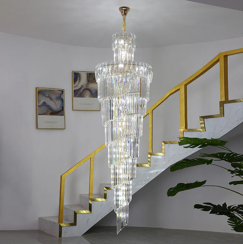 WOMO Cascading Crystal Chandelier-WM2387 - Image 37