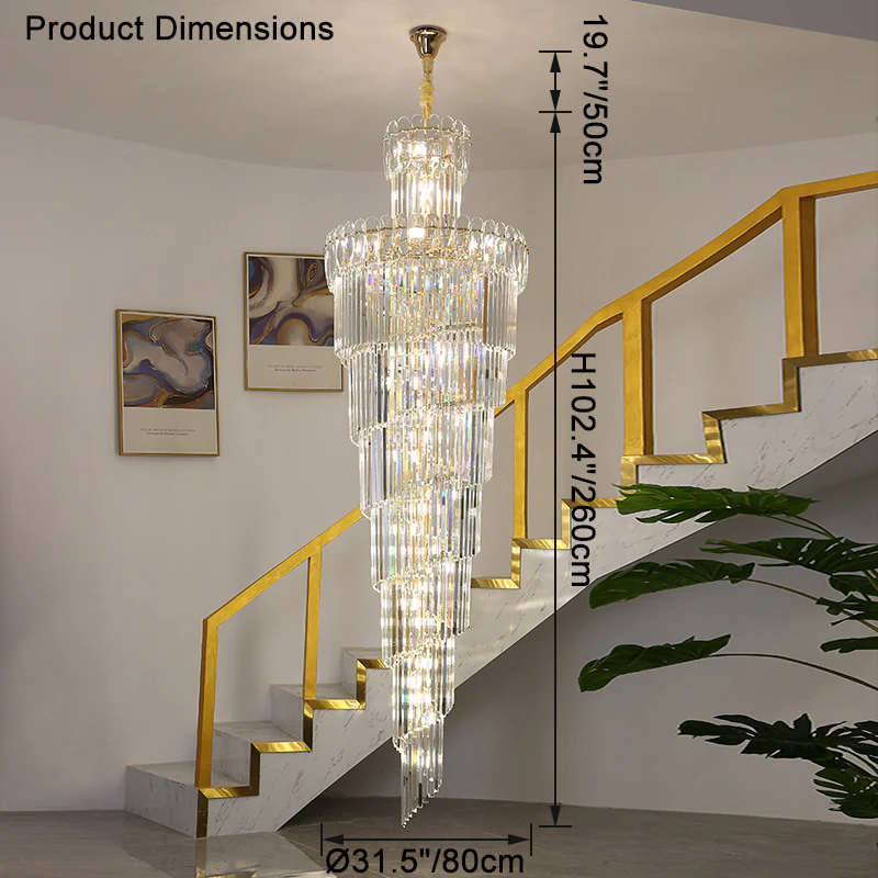 WOMO Cascading Crystal Chandelier-WM2387 - Image 38