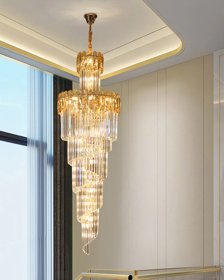WOMO Cascading Crystal Chandelier-WM2387 - Image 4