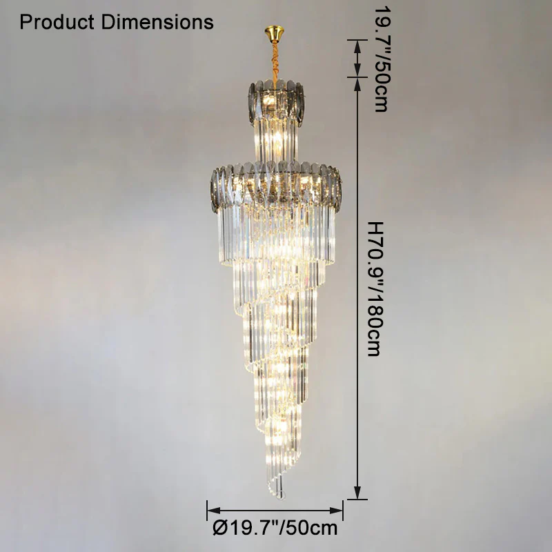 WOMO Cascading Crystal Chandelier-WM2387 - Image 40