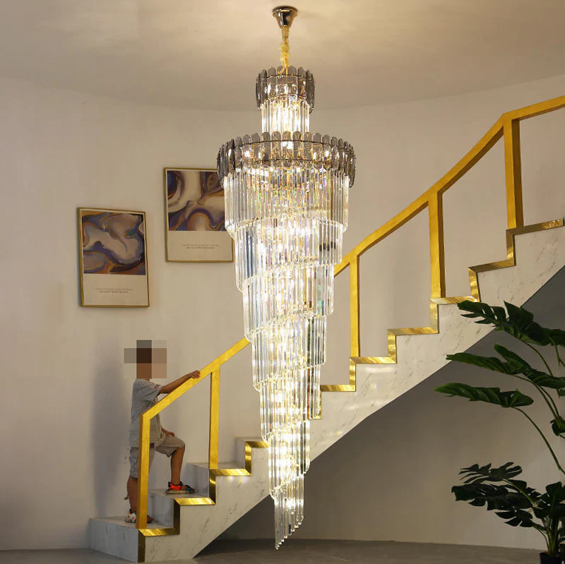 WOMO Cascading Crystal Chandelier-WM2387 - Image 43
