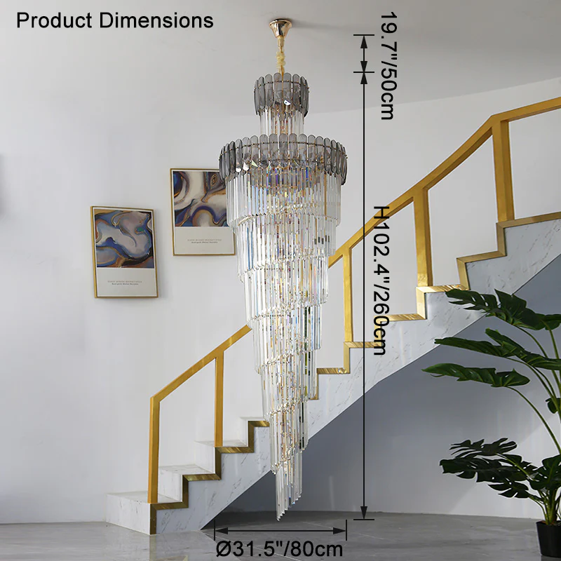 WOMO Cascading Crystal Chandelier-WM2387 - Image 44