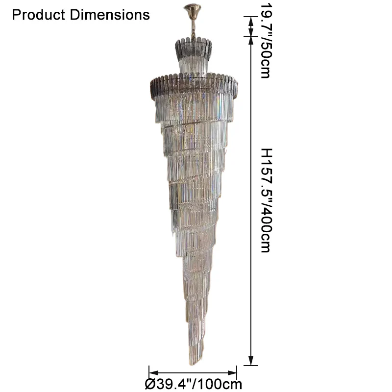 WOMO Cascading Crystal Chandelier-WM2387 - Image 46