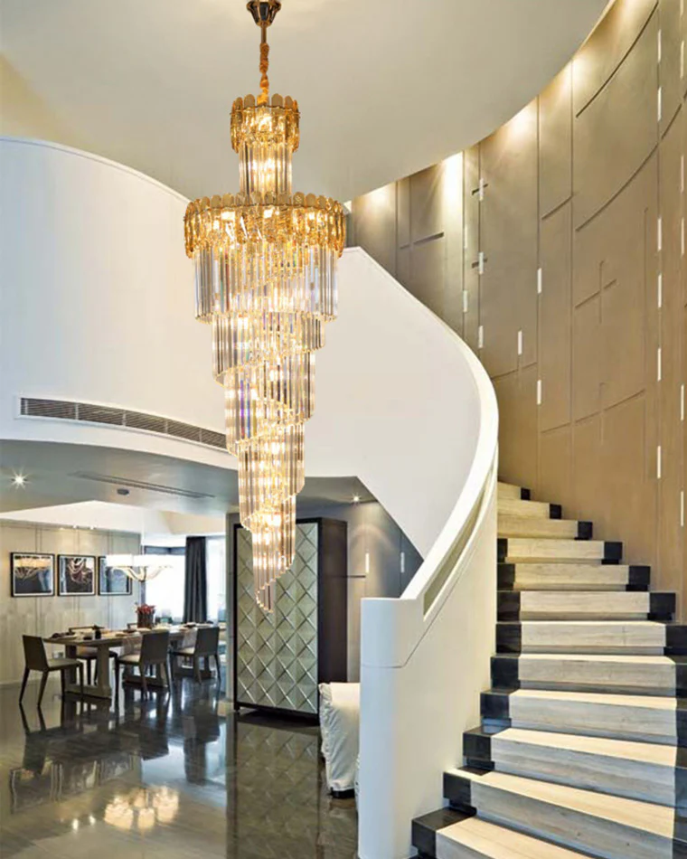 WOMO Cascading Crystal Chandelier-WM2387 - Image 6