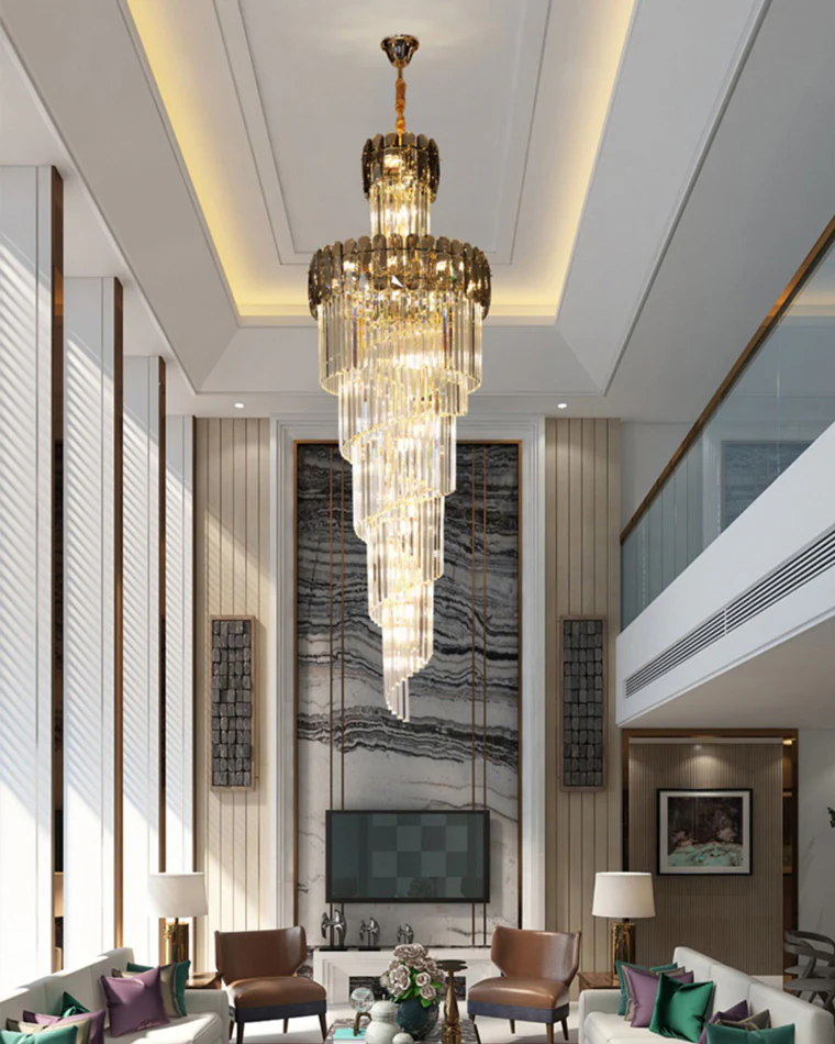 WOMO Cascading Crystal Chandelier-WM2387 - Image 7