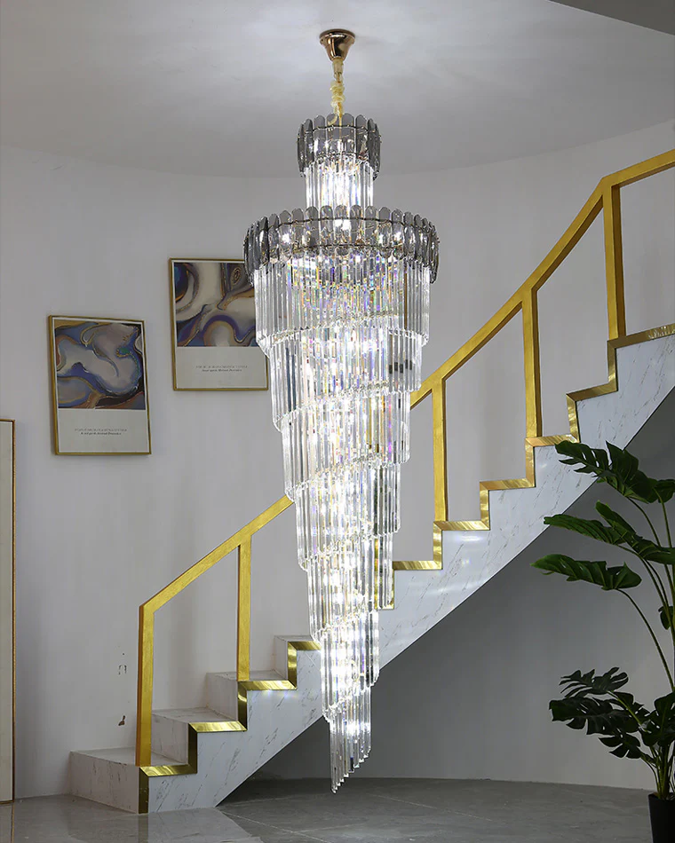 WOMO Cascading Crystal Chandelier-WM2387 - Image 8