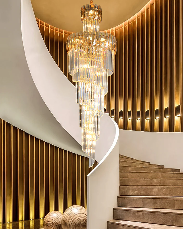 WOMO Cascading Crystal Chandelier-WM2387 - Image 9