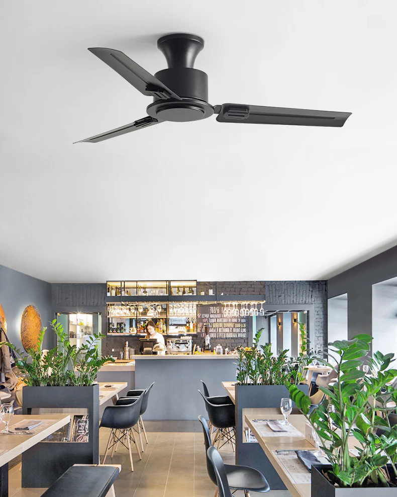 WOMO Low Profile Black Blade Ceiling Fan-WM5217a - Image 4