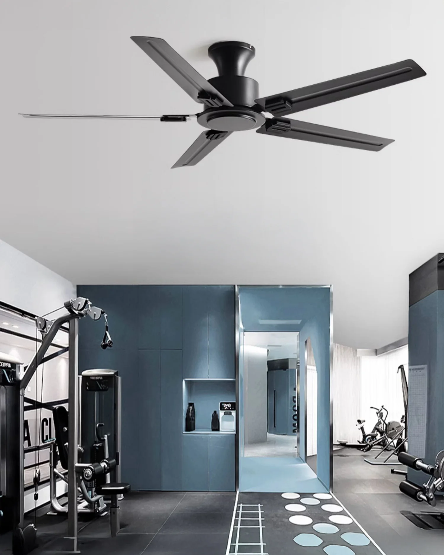 WOMO Low Profile Black Blade Ceiling Fan-WM5217a - Image 5