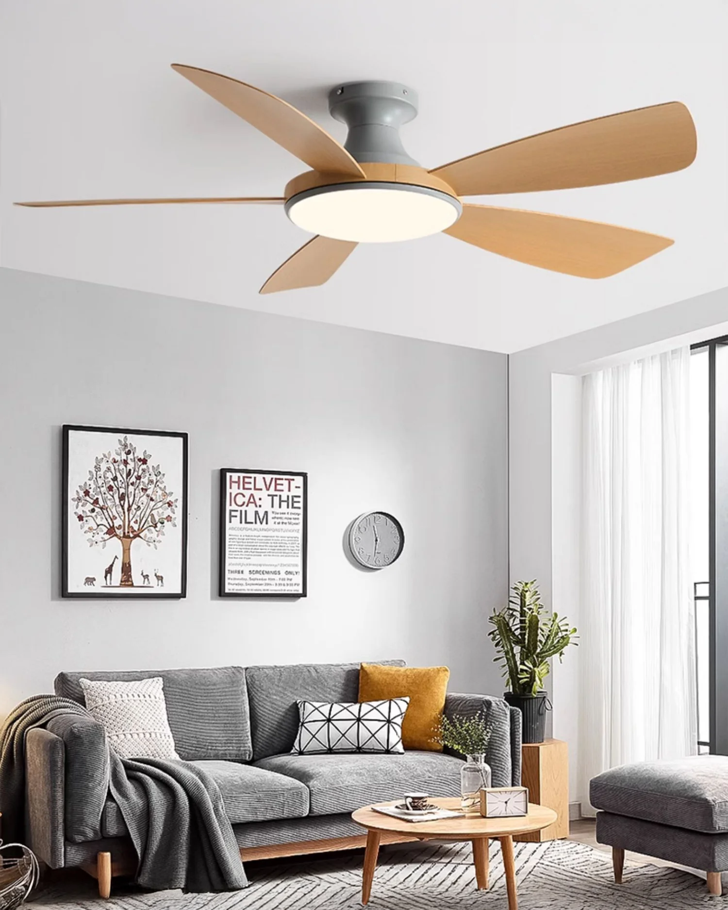 WOMO Modern Low Profile Ceiling Fan Lamp - WM5190 - Image 29