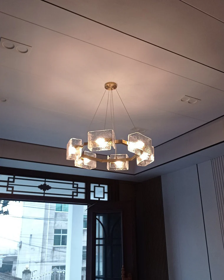 WOMO Textured Glass Round Chandelier-WM2174 - Image 18