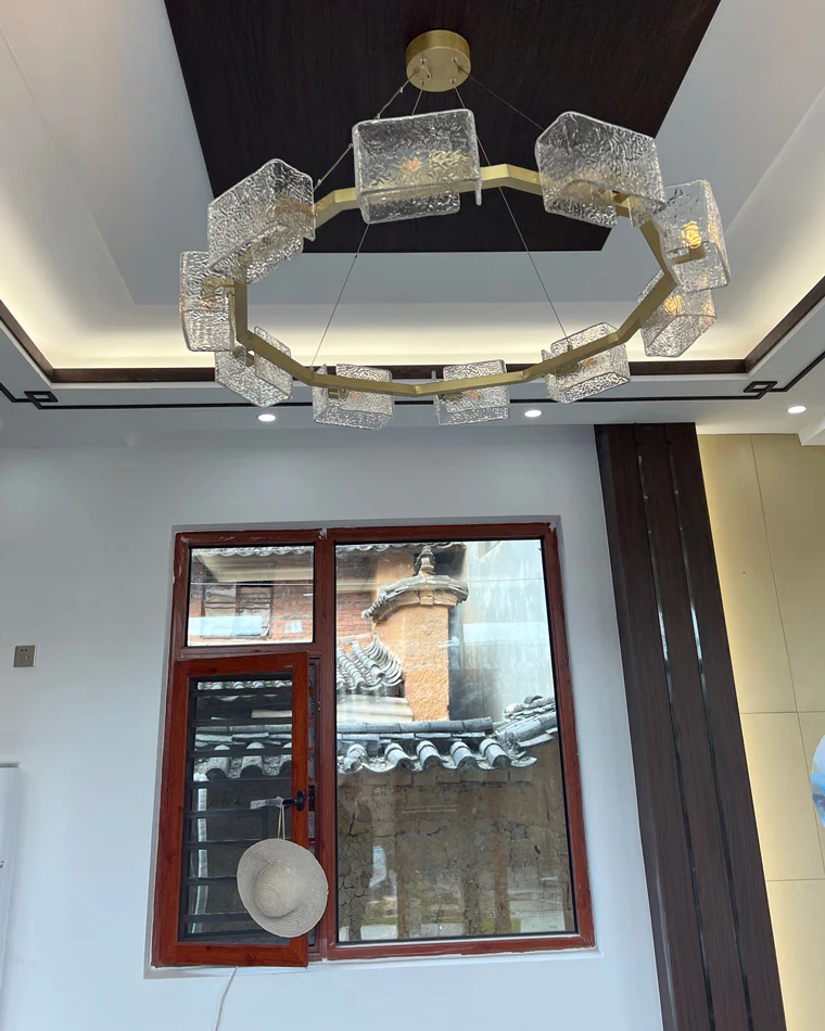 WOMO Textured Glass Round Chandelier-WM2174 - Image 22