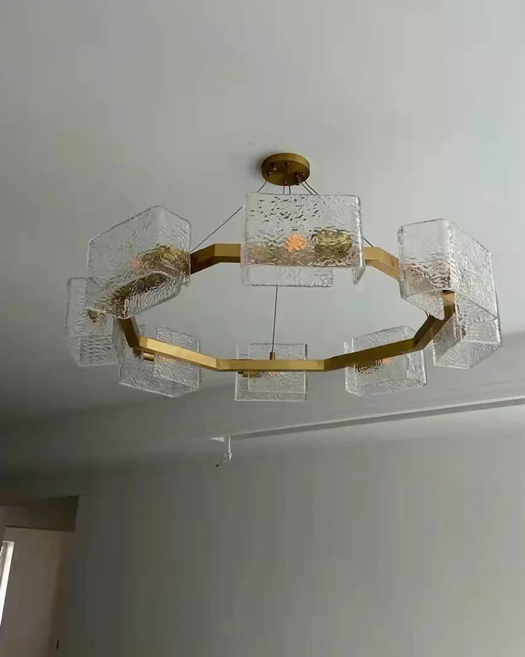 WOMO Textured Glass Round Chandelier-WM2174 - Image 25
