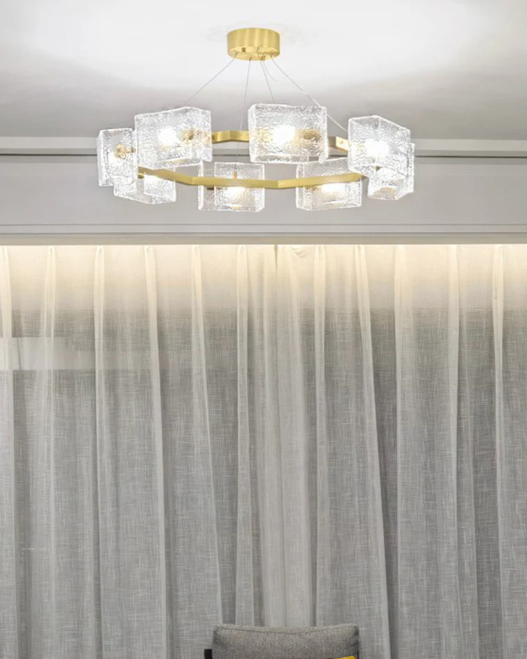 WOMO Textured Glass Round Chandelier-WM2174 - Image 35