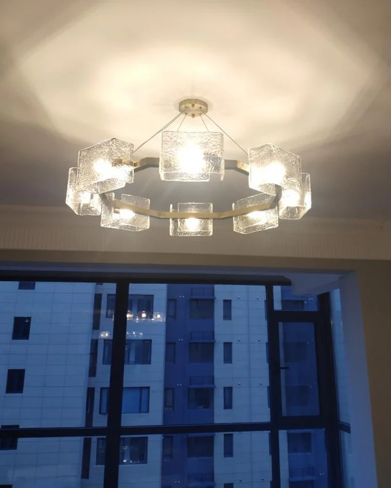 WOMO Textured Glass Round Chandelier-WM2174 - Image 42