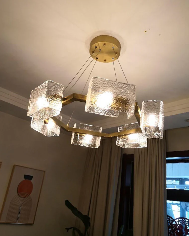 WOMO Textured Glass Round Chandelier-WM2174 - Image 47