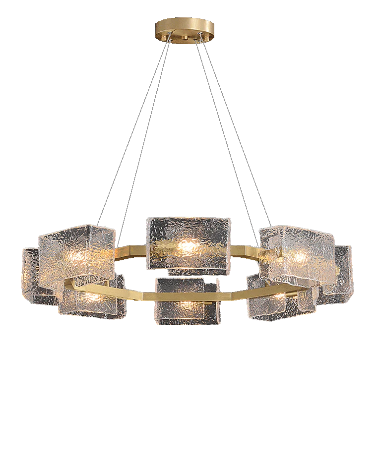 WOMO Textured Glass Round Chandelier-WM2174 - Image 50