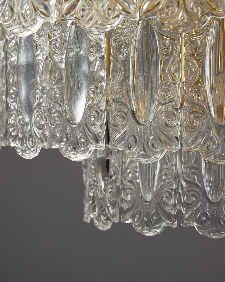 WOMO Textured Glass Tiered Chandelier-WM2177 - Image 26