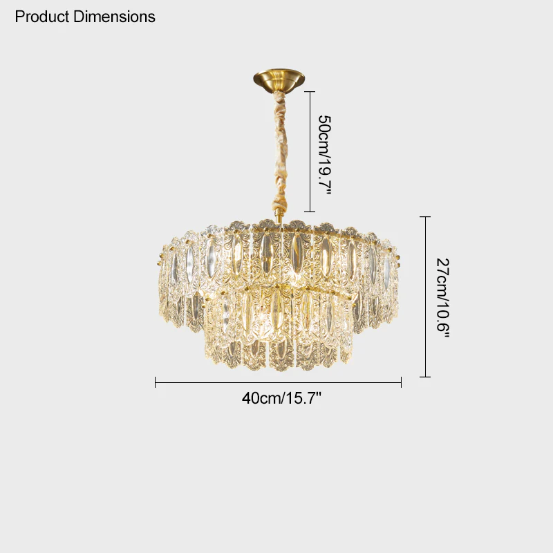 WOMO Textured Glass Tiered Chandelier-WM2177 - Image 38