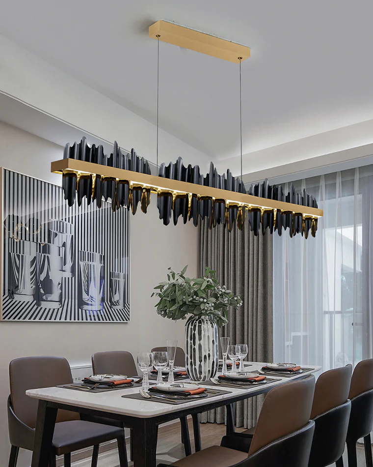 WOMO Iceberg Black Gold Linear Chandelier-WM2184 - Image 12