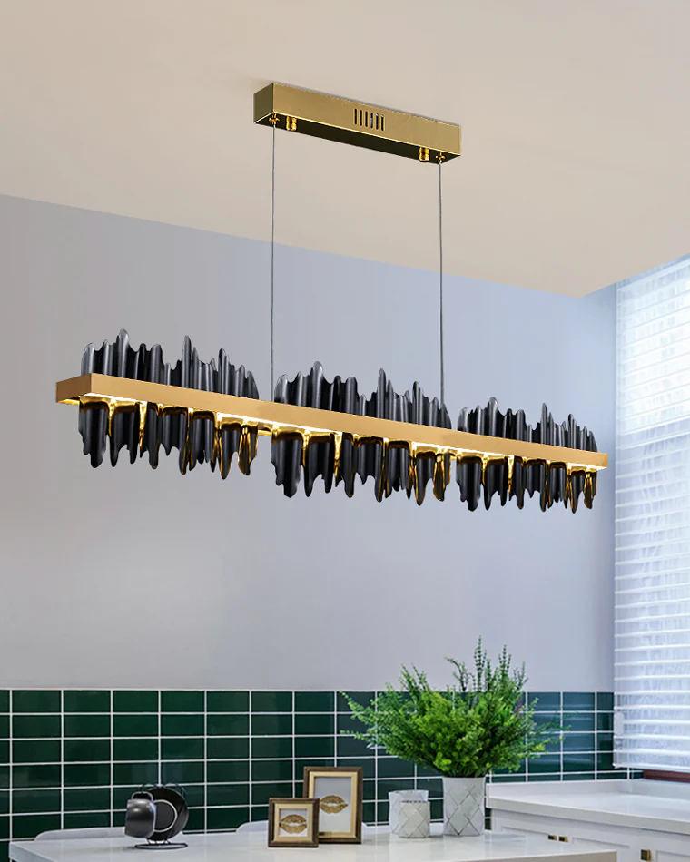 WOMO Iceberg Black Gold Linear Chandelier-WM2184 - Image 14