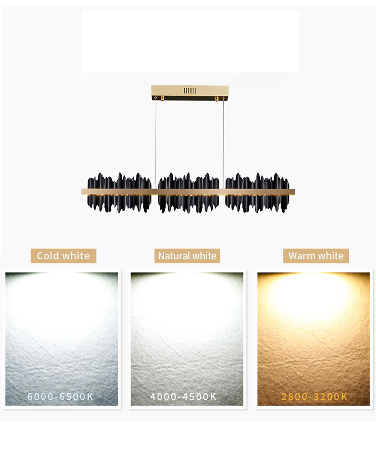 WOMO Iceberg Black Gold Linear Chandelier-WM2184 - Image 22