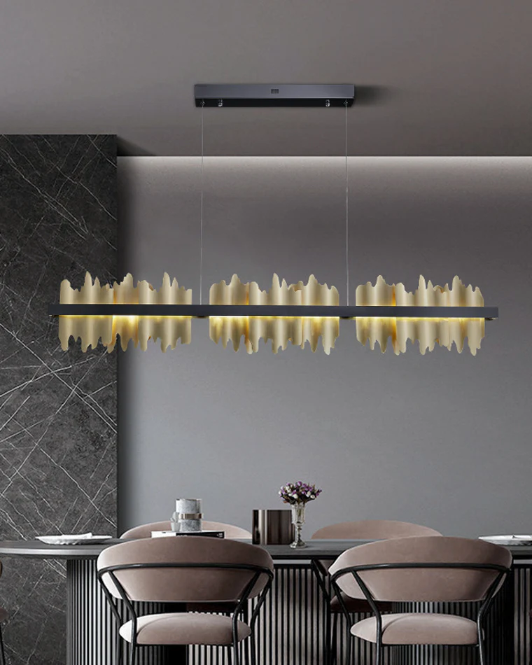 WOMO Iceberg Black Gold Linear Chandelier-WM2184 - Image 4
