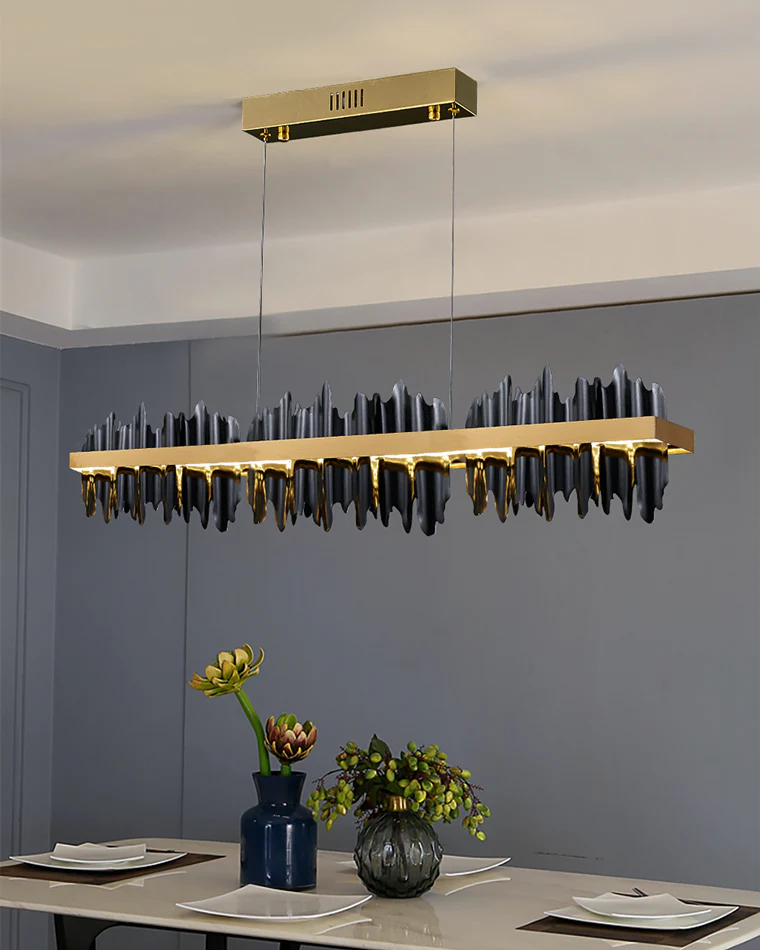 WOMO Iceberg Black Gold Linear Chandelier-WM2184 - Image 7