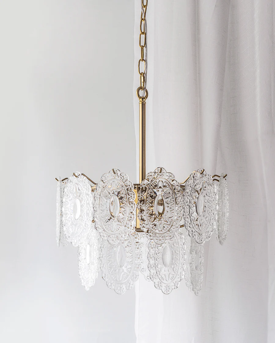 WOMO Tiered Textured Glass Chandelier-WM2208 - Image 10