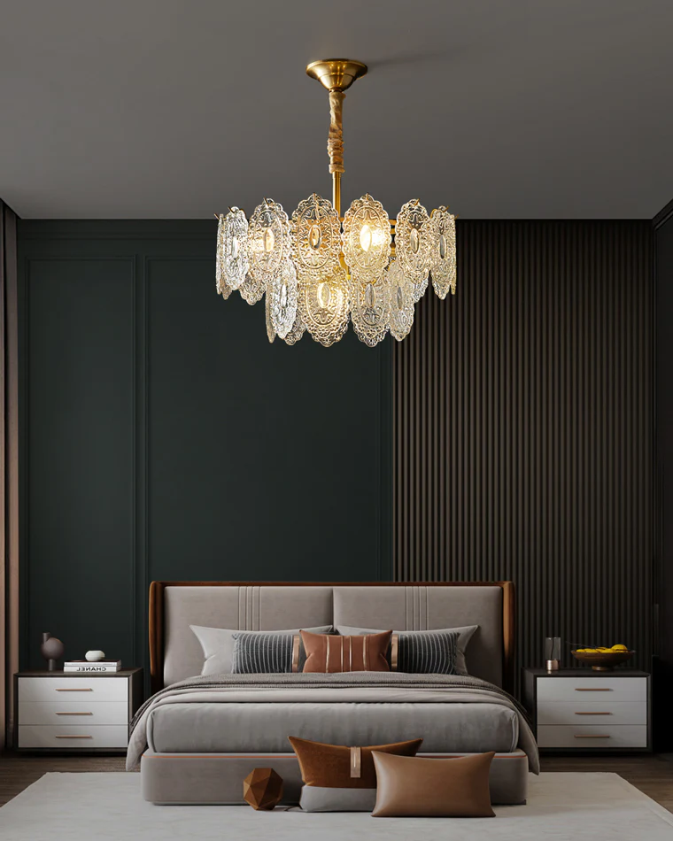 WOMO Tiered Textured Glass Chandelier-WM2208 - Image 16