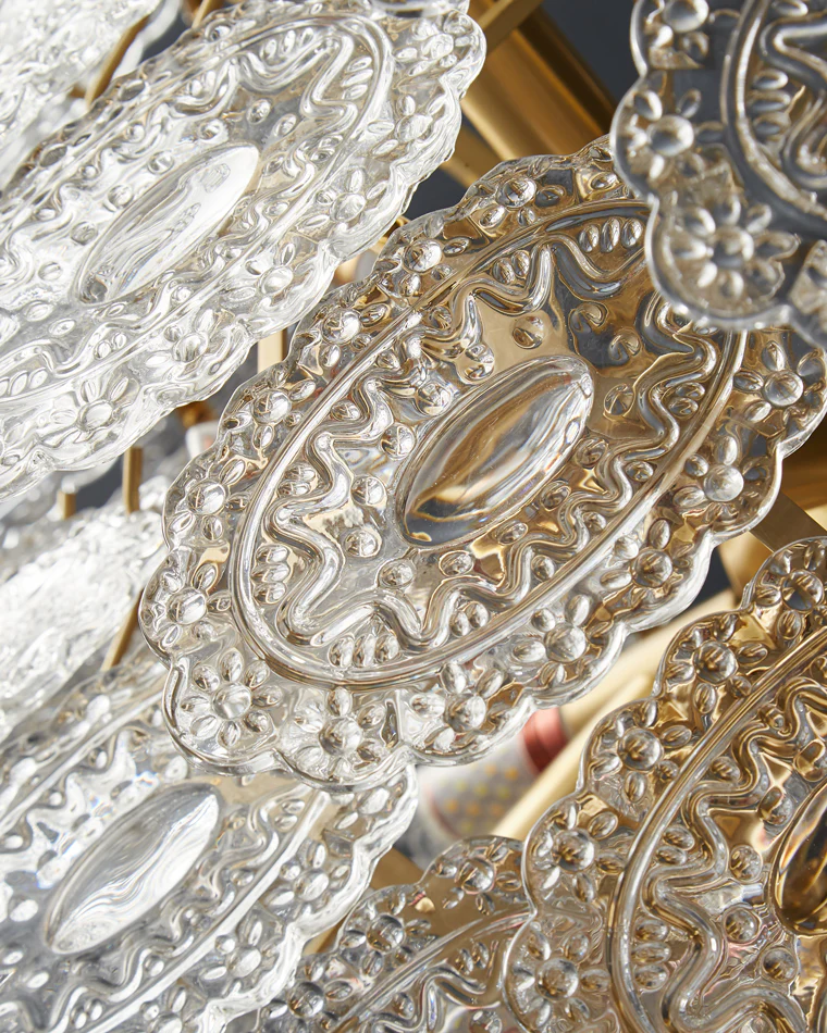 WOMO Tiered Textured Glass Chandelier-WM2208 - Image 19