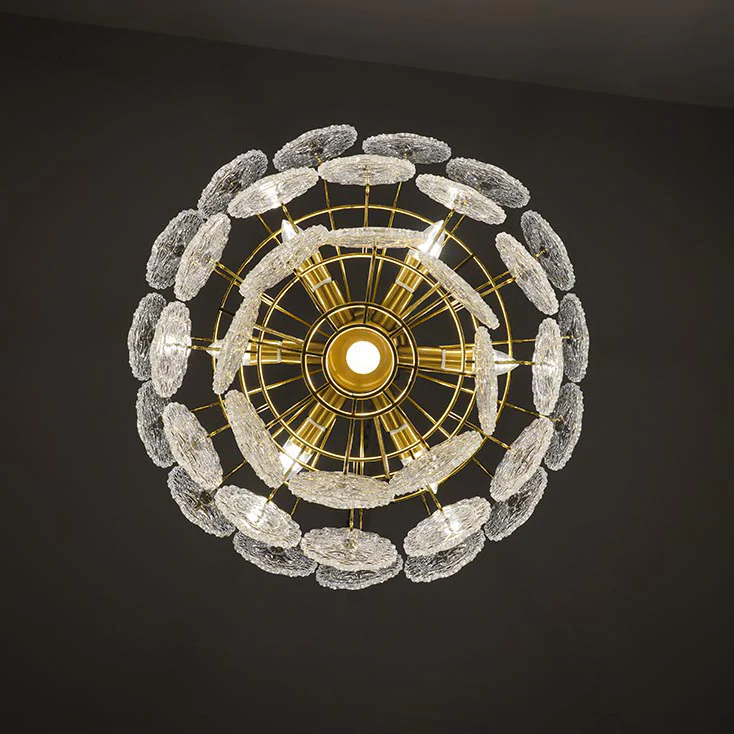 WOMO Tiered Textured Glass Chandelier-WM2208 - Image 21