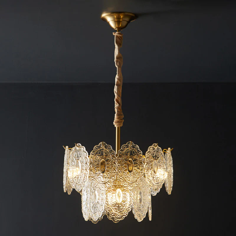 WOMO Tiered Textured Glass Chandelier-WM2208 - Image 22
