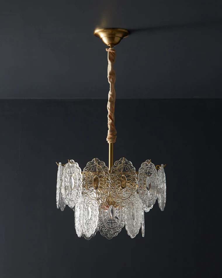 WOMO Tiered Textured Glass Chandelier-WM2208 - Image 25