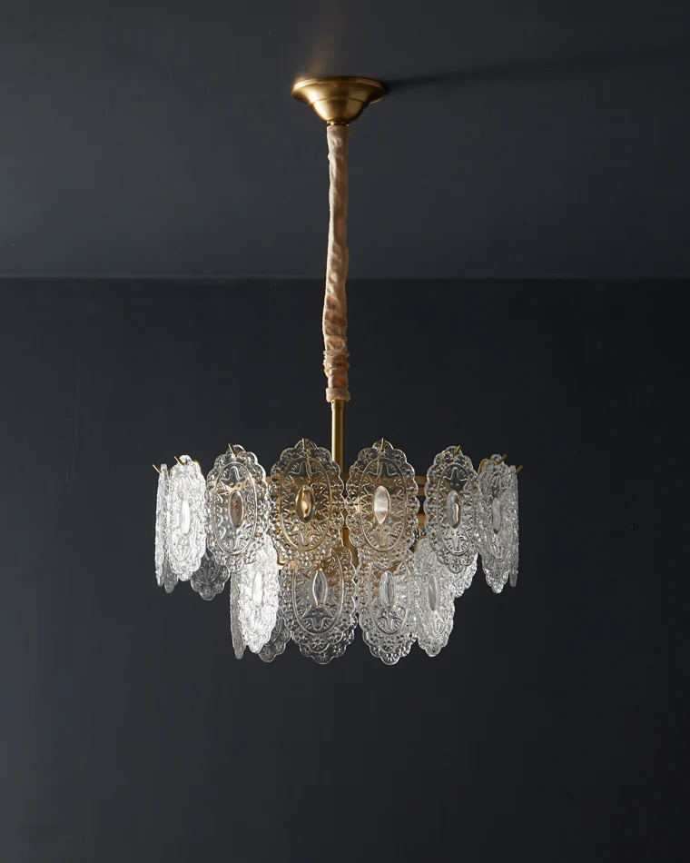 WOMO Tiered Textured Glass Chandelier-WM2208 - Image 27