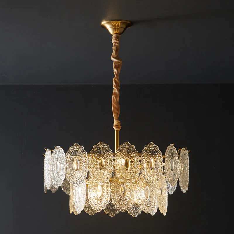 WOMO Tiered Textured Glass Chandelier-WM2208 - Image 28